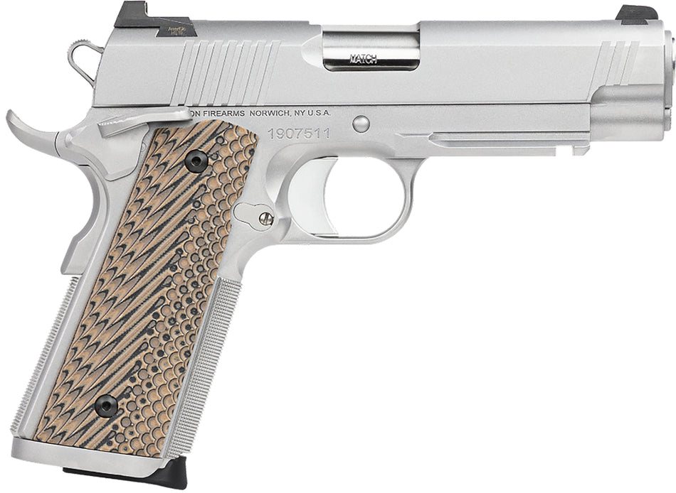 Dan Wesson 01809 Specialist Commander .45 ACP Pistol, 8+1 Capacity, 4.25" Stainless Barrel, Bead Blasted Serrated Slide & Frame w/Beavertail & Picatinny Rail