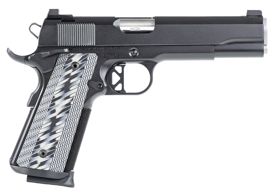 Dan Wesson 01823 Valor .45 ACP Pistol, 8+1 Capacity, 5" Stainless Barrel, Black Duty Serrated Slide & Frame w/Picatinny Rail & Beavertail, Gray G10 Grips