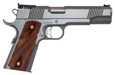 Dan Wesson 01942 Pointman Nine 9mm Luger Pistol, 9+1 Capacity, 5" Barrel, Stainless Finish, Beavertail Frame, Serrated Brushed Slide, Cocobolo Grips
