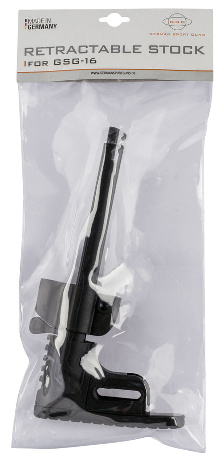 GSG GER4020108 Replacement Retractable Stock with Mag Storage for GSG 16, Black