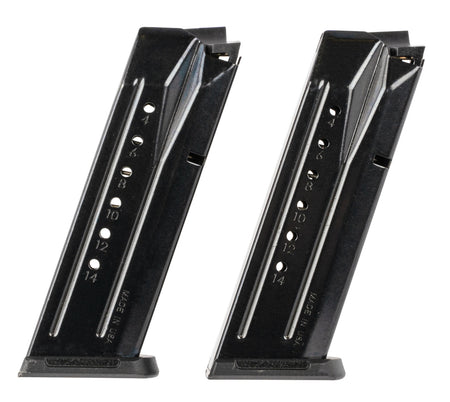 Ruger 90684 Security-9 15 Round 9mm Luger Black Oxide Steel Magazine Value Pack 2-Pack