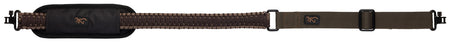Browning Paracord Adjustable Rifle Shotgun Sling - Brown/Tan with Metal Swivels