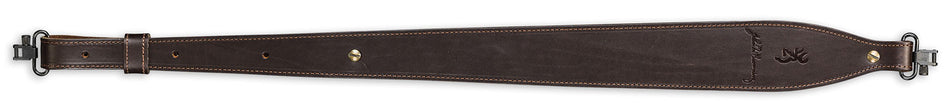 Browning JMB Signature Adjustable Rifle Sling - Dark Brown Leather and Suede