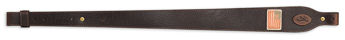 Browning Freedom Adjustable Rifle Sling - Dark Brown Multi-Grain Leather