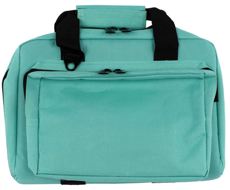 US PeaceKeeper Mini Range Bag Robin's Egg Blue 600D Polyester Holds 2 Handguns 8 Magazines