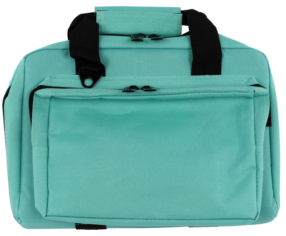 US PeaceKeeper Mini Range Bag Robin's Egg Blue 600D Polyester Holds 2 Handguns 8 Magazines