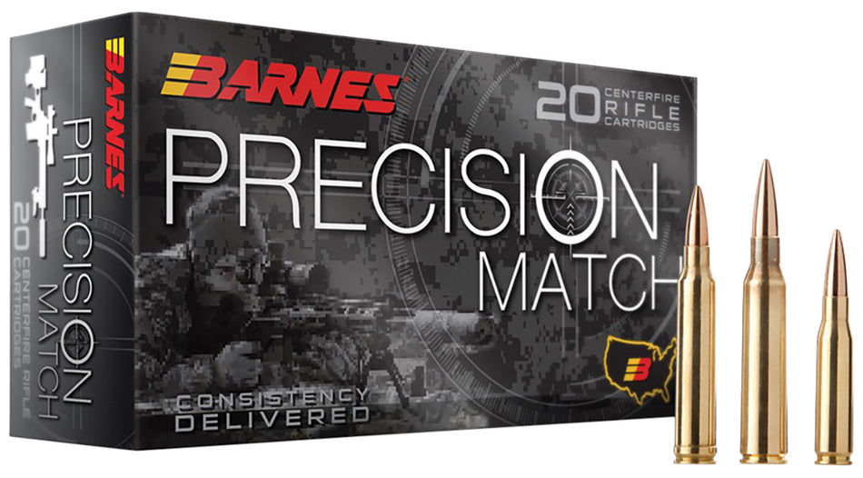 Barnes 6.5 PRC 30819 Precision Match Burner Open Tip Match Boat Tail 145 Grain