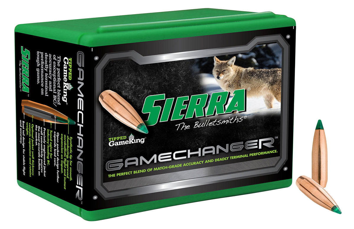 Sierra Tipped GameKing 22 Cal 64gr Polymer Tip Hunting Bullets 100/Box