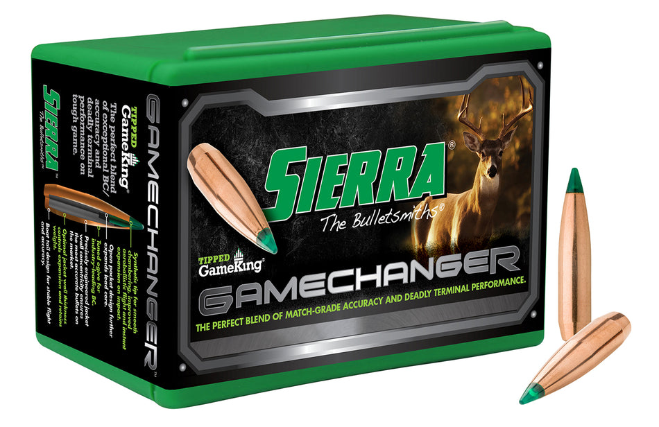 Sierra Tipped GameKing 6mm 100gr Polymer Tip Hunting Bullets 100/Box
