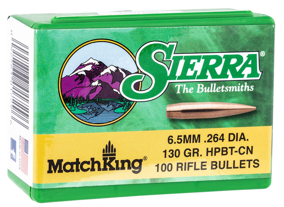 Sierra MatchKing 6.5 Creedmoor 130gr HPBT Reloading Bullets 100/Box