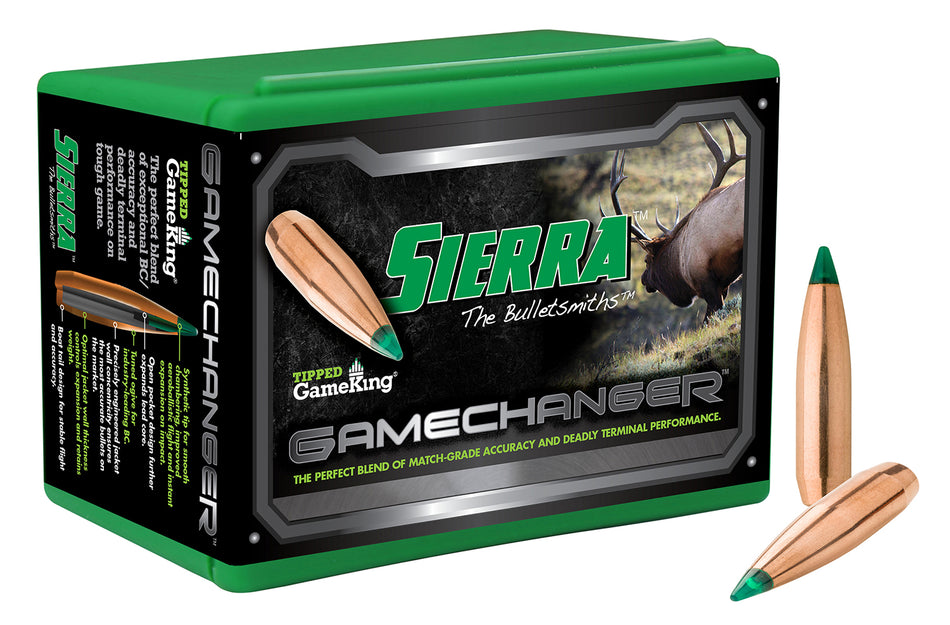 Sierra Tipped GameKing 308 Win 125gr Polymer Tip Hunting Bullets 100/Box