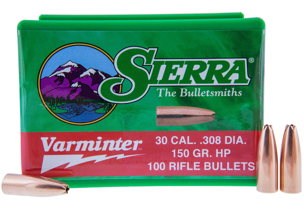 Sierra Varminter 308Win 150 Grain Hollow Point Reloading Projectiles 100/Box