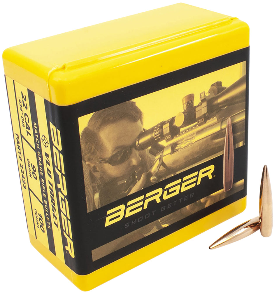 Berger 22Cal 90gr VLD Target Match Grade Reloading Bullets Box of 100