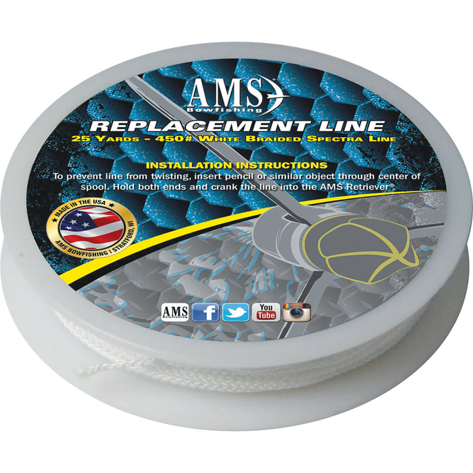 AMS Spectra Line White 450 lb. 25 Yards