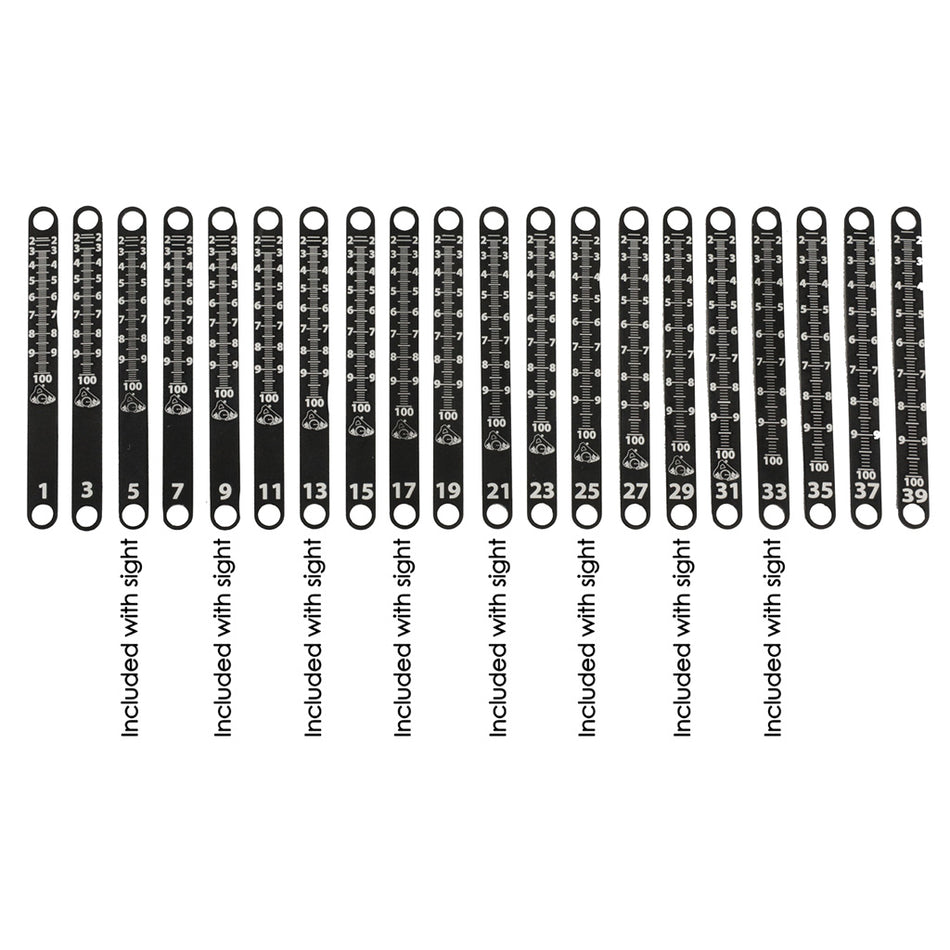 Axcel Achieve XP Metal Sight Tape Scales #15 & #16 for Archery