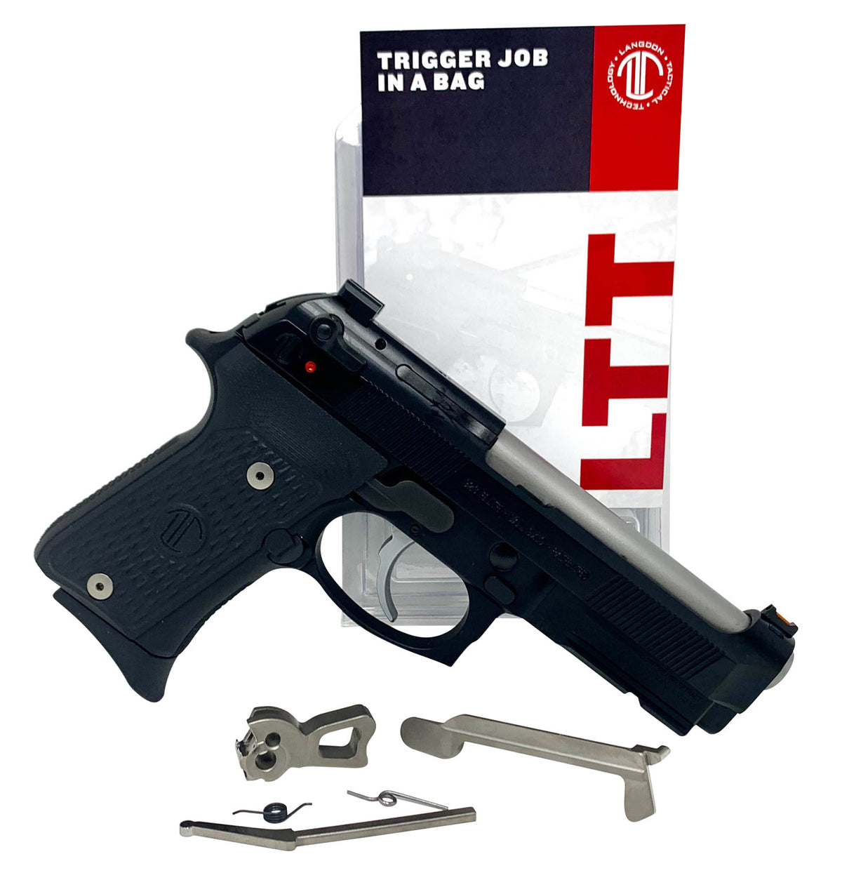 Langdon Tactical LTTTJIBOP13N Trigger Upgrade Kit Nickel Curved Beretta 92/96/M9