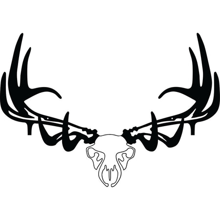 Raxx Bow Wall Hanger Elk Skull Design with Dual Rubber Coated Hooks