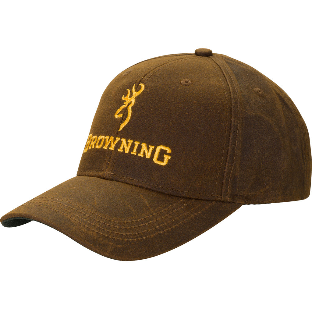 Browning Brown Dura Wax Cap with Buckmark Logo