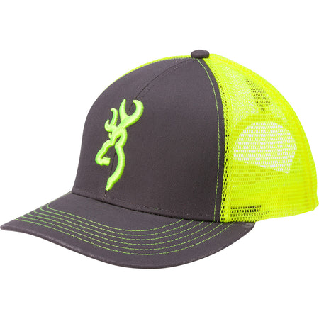 Browning Charcoal and Neon Green Flashback Cap
