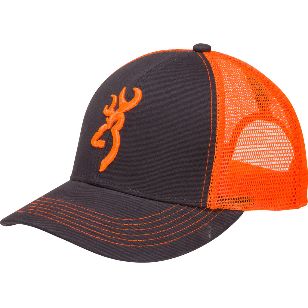 Browning Charcoal and Neon Orange Flashback Cap