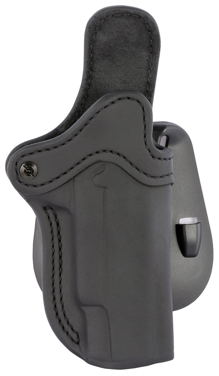 1791 Gunleather BH1 Optic Ready OWB 01 Leather Paddle Holster, Stealth Black, Fits 4-5" Barrel 1911, Left Handed