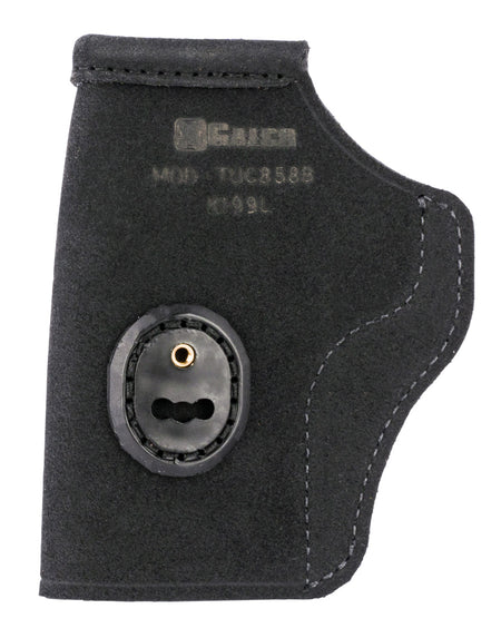Galco TUC858B Tuck-N-Go 2.0 Ambidextrous IWB Black Leather UniClip/Stealth Clip Holster, S&W M&P Shield EZ