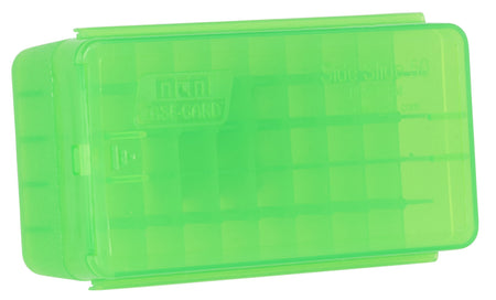 MTM Case-Gard Side-Slide Pistol Ammo Storage Box Multi-Caliber Clear Green 50 Round