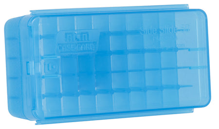 MTM Case-Gard Side-Slide Pistol Ammo Storage Box Multi-Caliber Clear Blue 50 Round