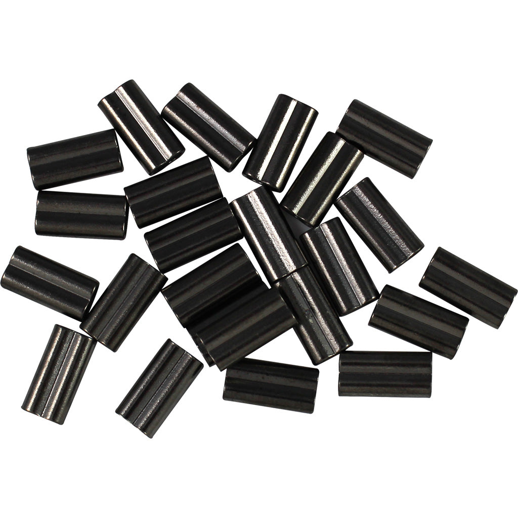 Cupped Black Anodized Aluminum Decoy Cord Crimps 24 pk.