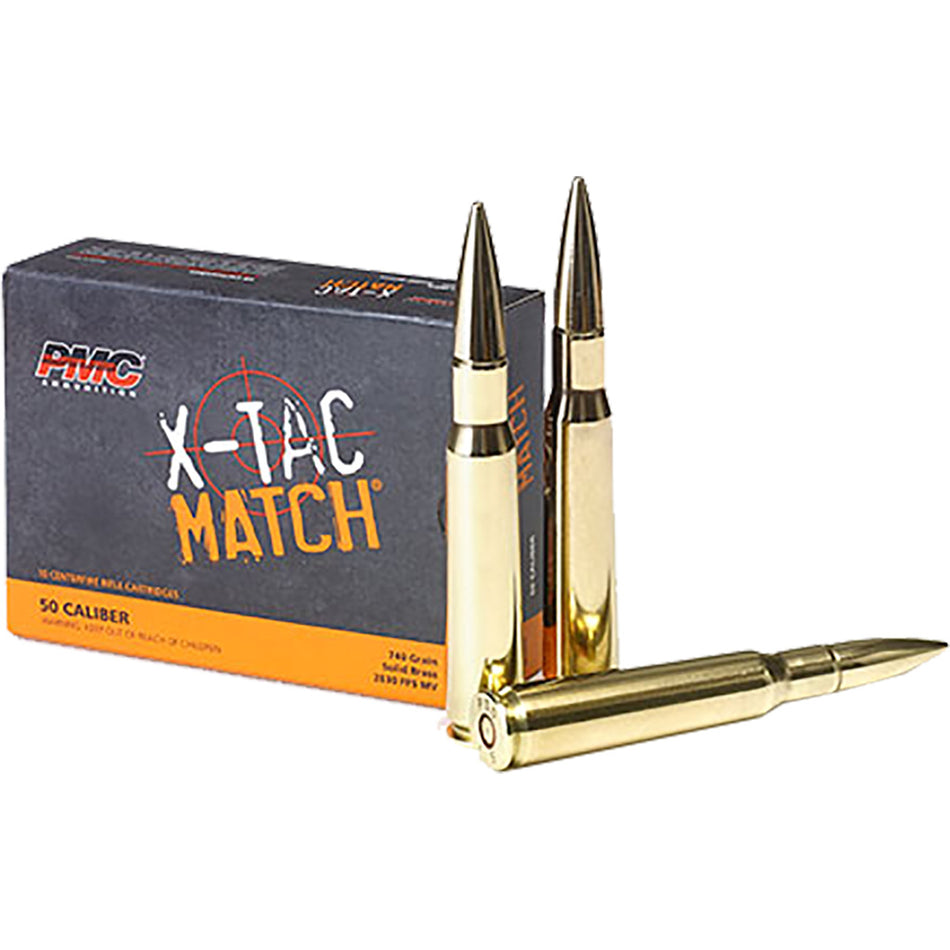 PMC .50 BMG 50XM X-Tac Match Solid Brass 740 Grain