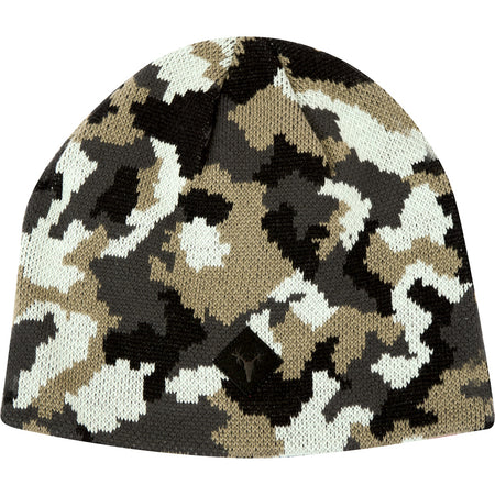Hot Shot Camo Knit Beanie with Fleece Lining Mountain Camo