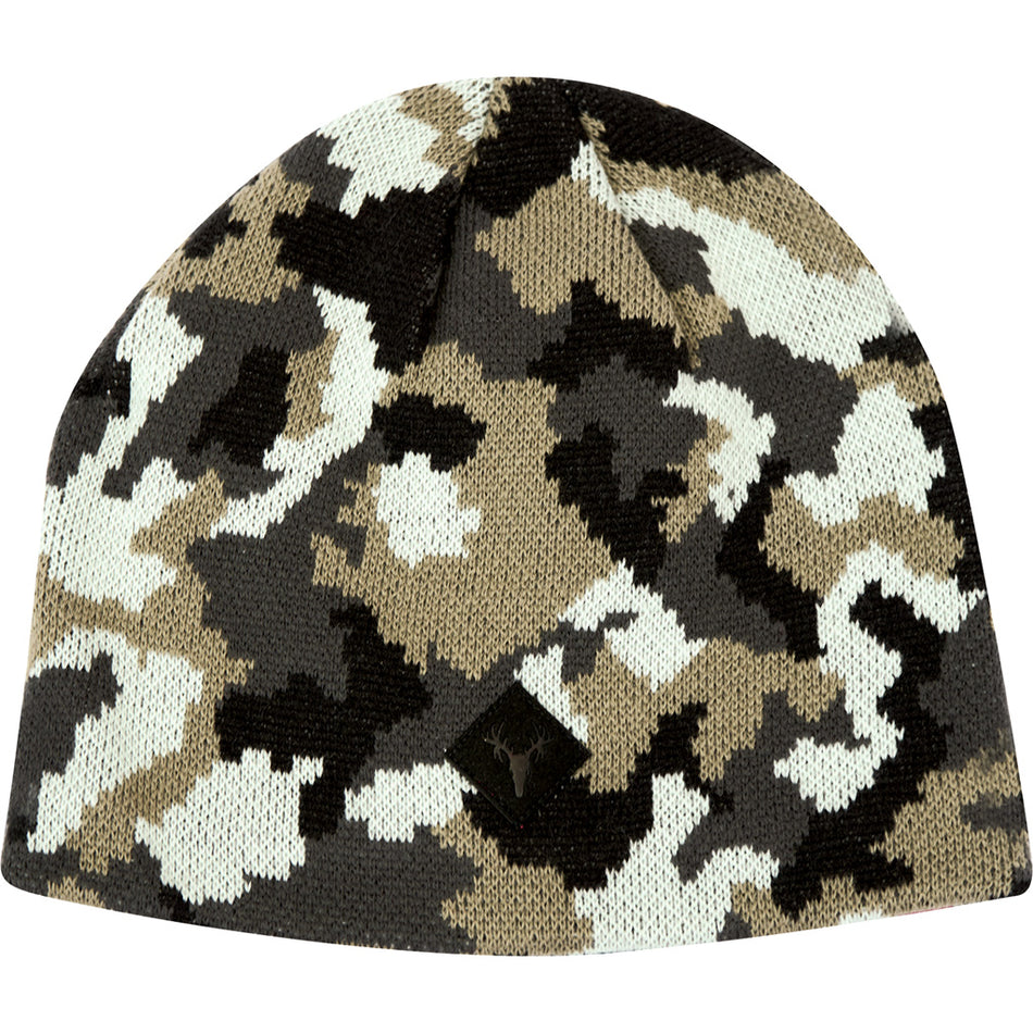 Hot Shot Camo Knit Beanie with Fleece Lining Mountain Camo