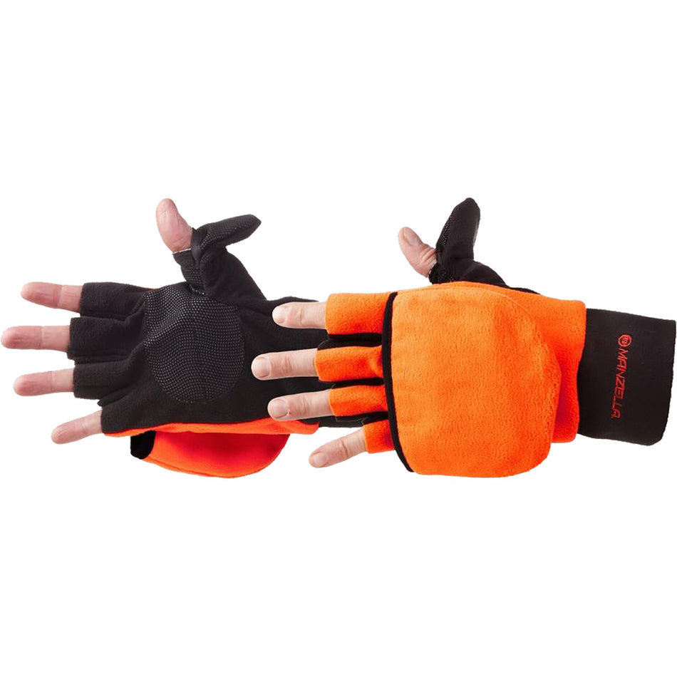 Manzella Hunter Convertible Mitten/Glove X-Large Blaze Orange