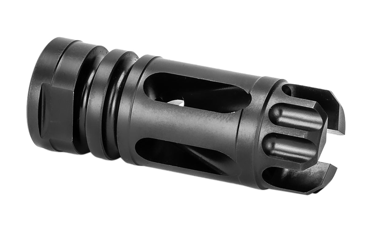 Griffin Armament XHP556FC Gate-LOK Flash Compensator 5.56x45mm NATO 1/2"-28 tpi Black Nitride Stainless