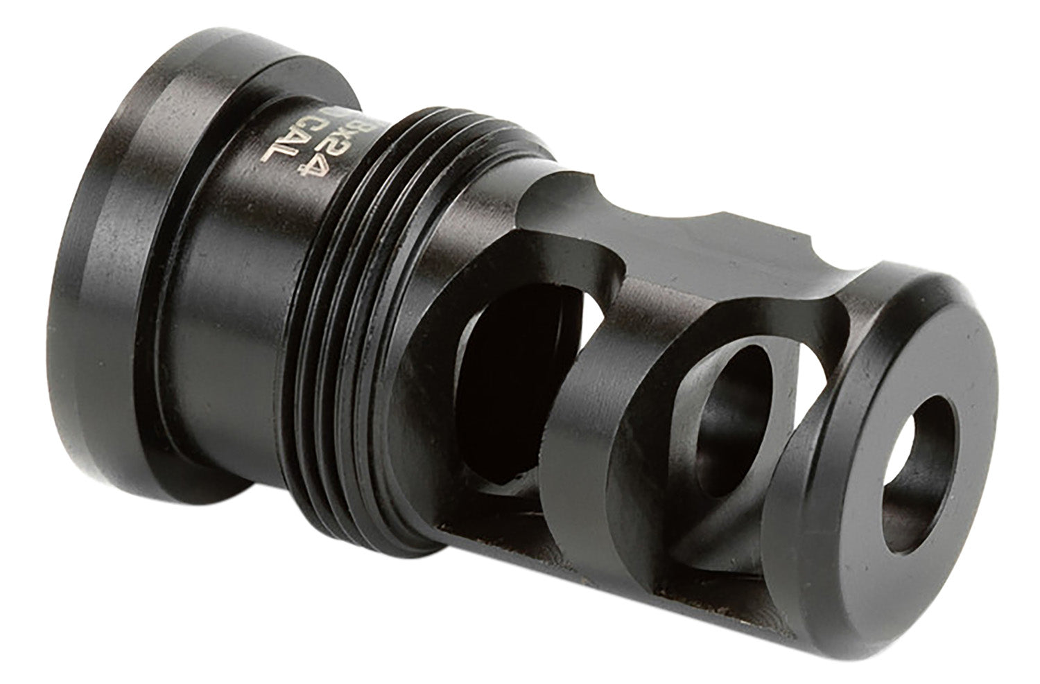 Griffin Armament TMPB65MM5824 Paladin 2-Port Taper Mount Brake 6.5mm 5/8"-24 tpi Black Melonite QPQ Stainless