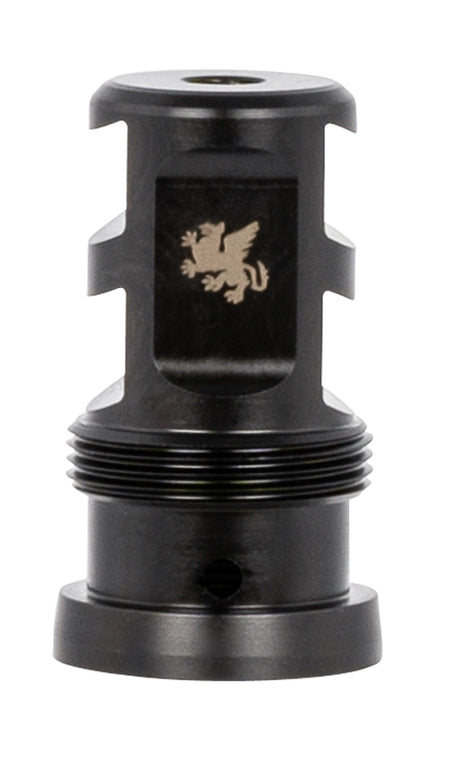 Griffin Armament TMPB22C1228 Paladin 2-Port Taper Mount Brake 22 Cal 1/2"-28 tpi Black Melonite QPQ Stainless