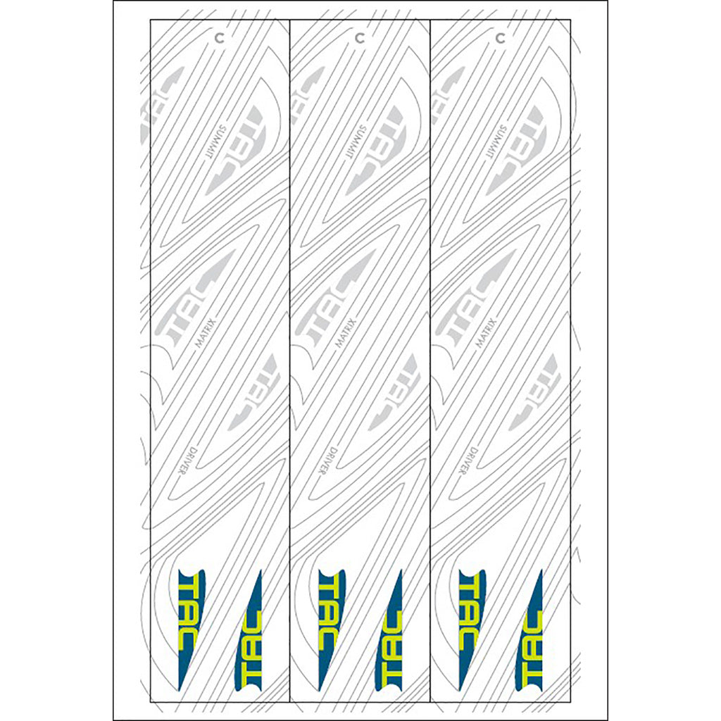 TAC Vane Arrow Wraps White Size C 4.675 in. Pack of 13