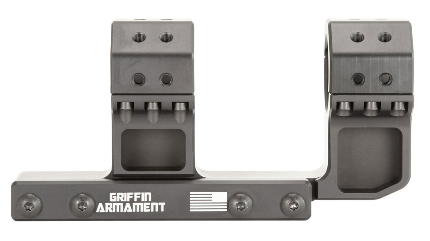 Griffin Armament SPRM SMC193H30MM Precision Scope Mount with Rings Black Anodized