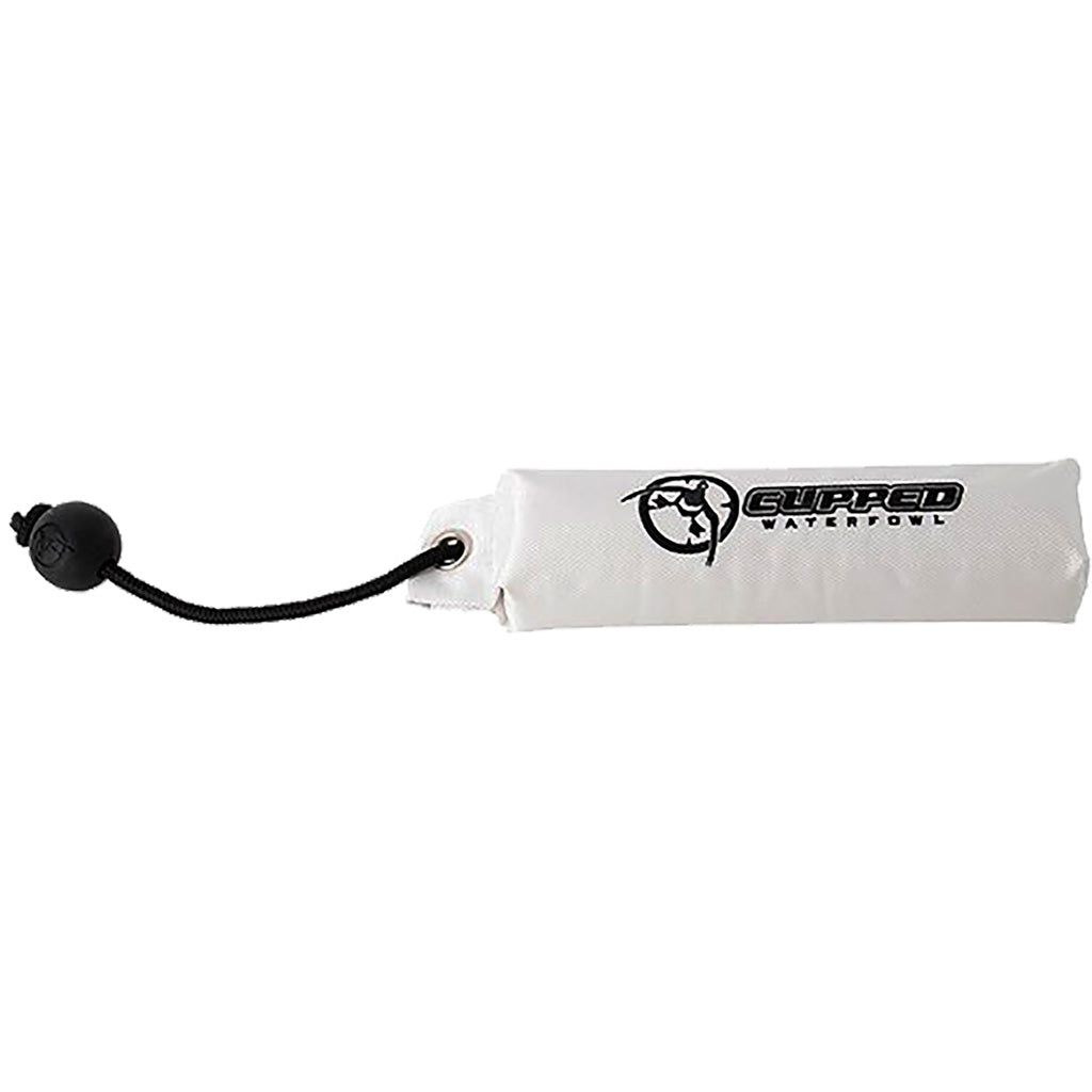 Cupped White and Black Canvas Dog Dummy for Scent Training