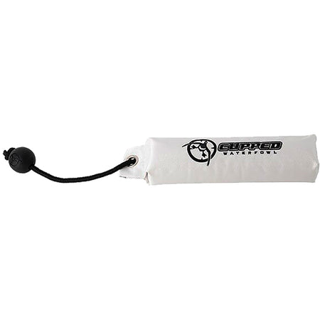 Cupped White and Black Canvas Dog Dummy for Scent Training