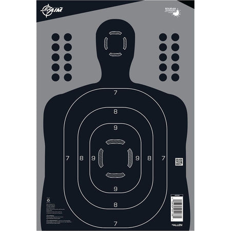 EzAim Splash Silhouette Adhesive Shooting Targets 13x18 in. 100-Pack