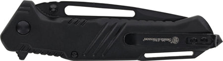 Smith & Wesson Extreme Ops 3" Tanto Folder Knife with Glass Breaker Black Handle