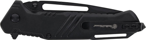 Smith & Wesson Extreme Ops 3" Tanto Folder Knife with Glass Breaker Black Handle