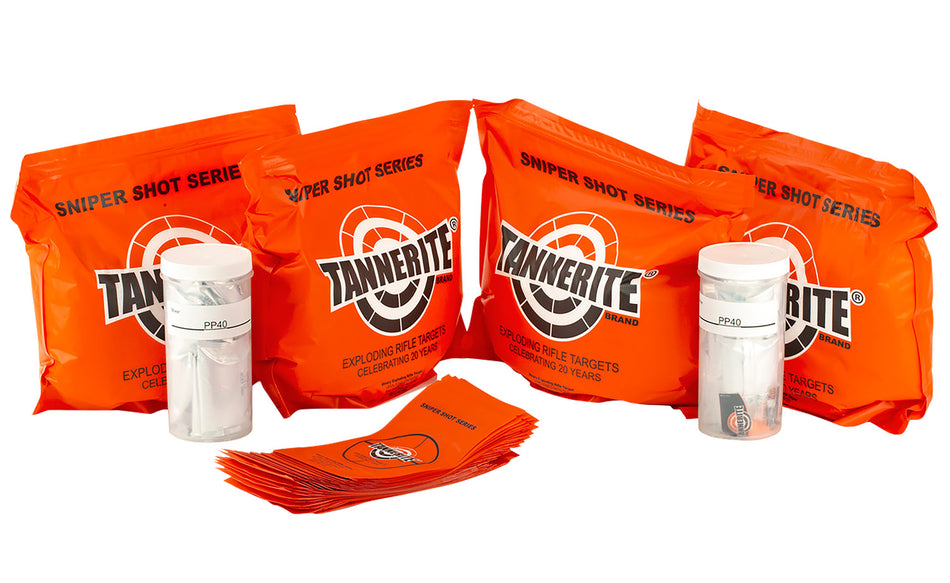 Tannerite PP40 Sniper Shot 40-Target Pack 0.50 lb Binary Exploding Rifle Targets with Catalyst