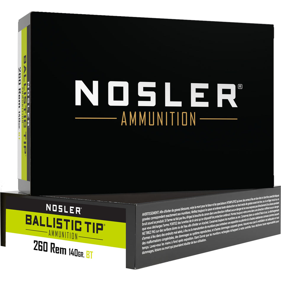 Nosler .260 Remington 61027 Ballistic Tip SP 140 Grain