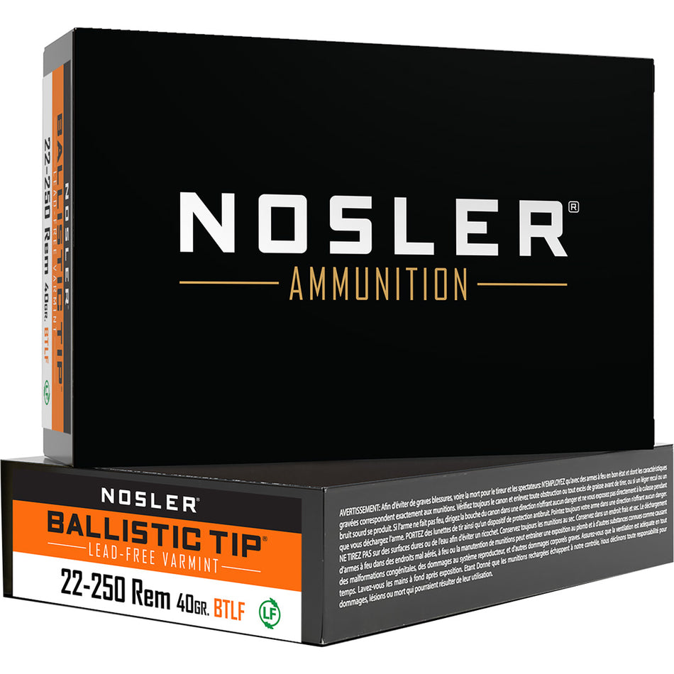 Nosler .22-250 Remington 61044 Varmint Ballistic Tip Lead Free Ballistic Tip 40 Grain