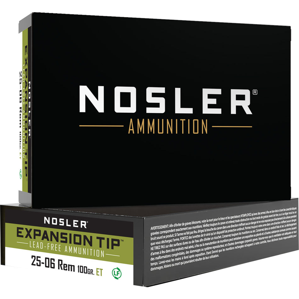 Nosler .25-06 Remington 40238 Expansion Tip E-Tip Lead-Free 100 Grain