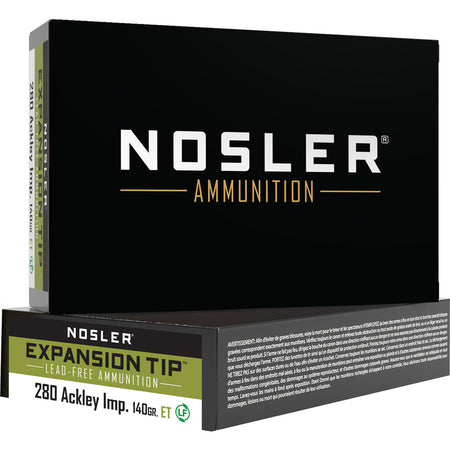 Nosler .280 Ackley 40067 Expansion Tip E-Tip Lead-Free 140 Grain