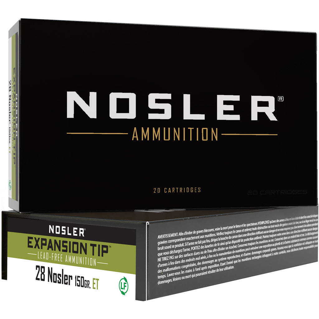 Nosler .28 Nosler 40039 Expansion Tip E-Tip Lead-Free 150 Grain