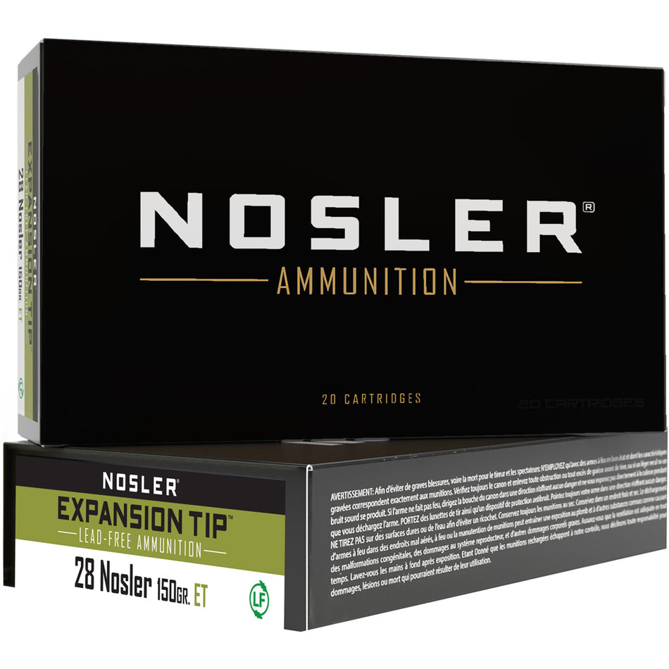 Nosler .28 Nosler 40039 Expansion Tip E-Tip Lead-Free 150 Grain